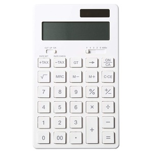 【努力特価】無印良品 電卓 普通電卓 ホワイト 12桁(KK-1154MS) 37355538
