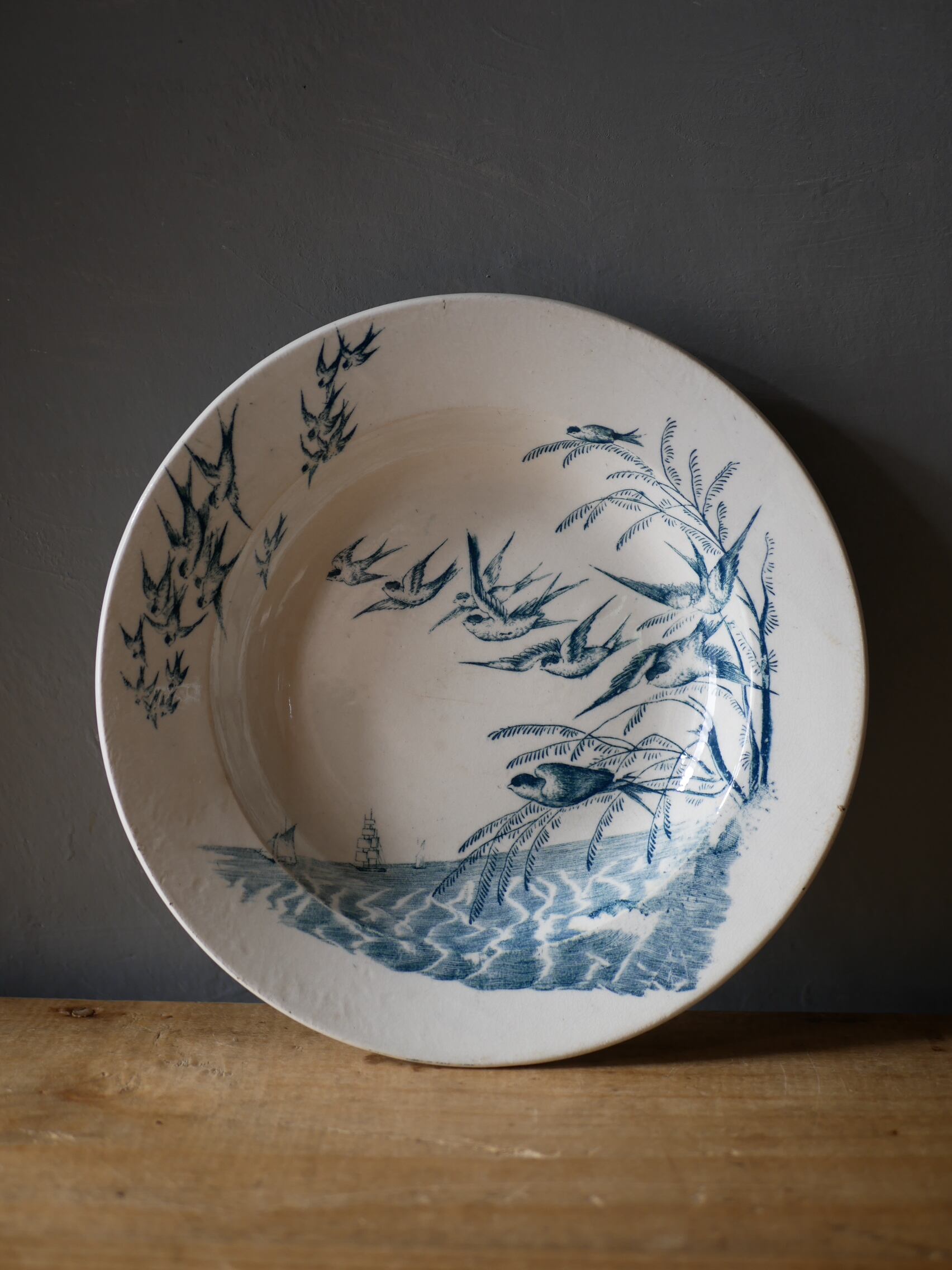 no.1 ツバメのプレート フランスアンティーク ブロカント