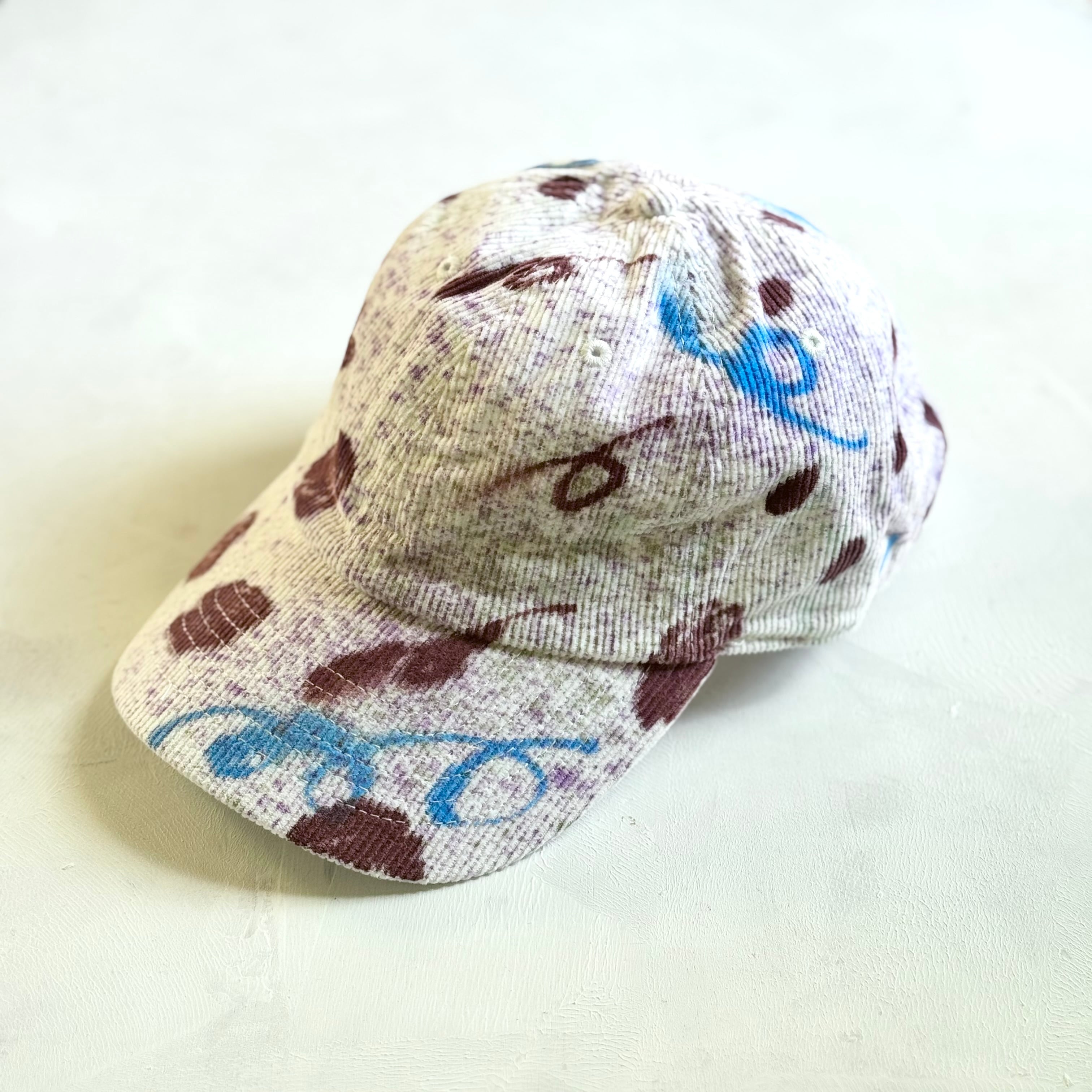 手染めのキャップ コーデュロイ / white | Sashiiro