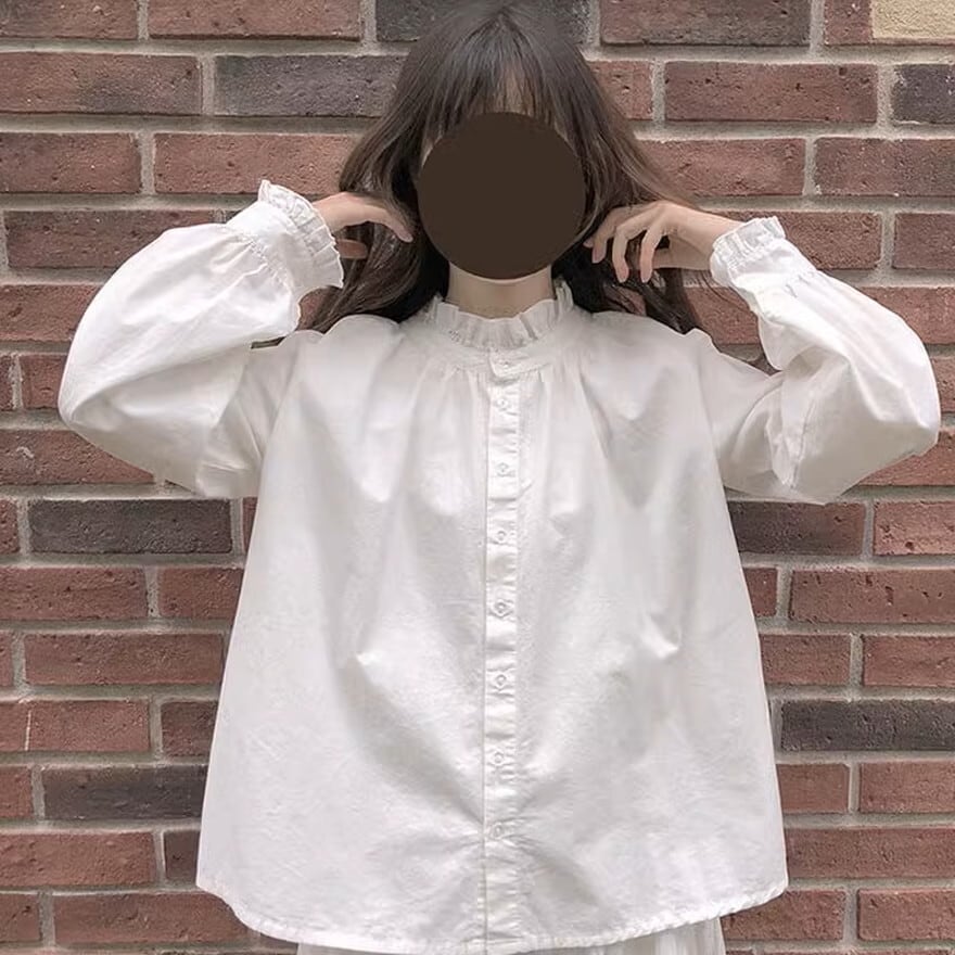 サブカル 服 地雷系 通販 セミロリ ソフトロリータ ブラウス バンギャ