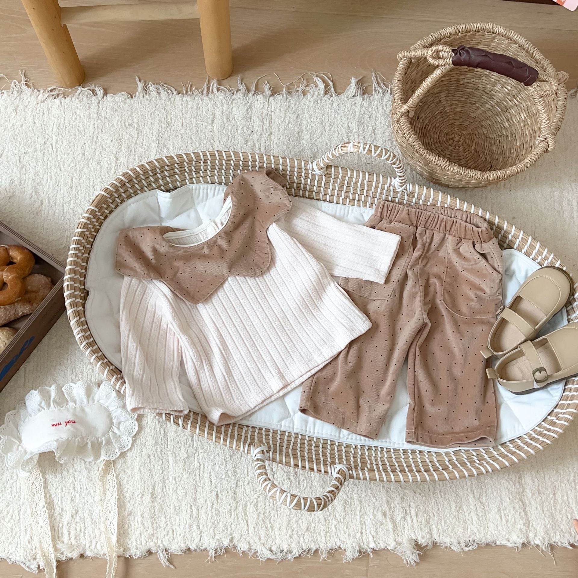 【BABY&KID】秋新作 ドットセットアップ