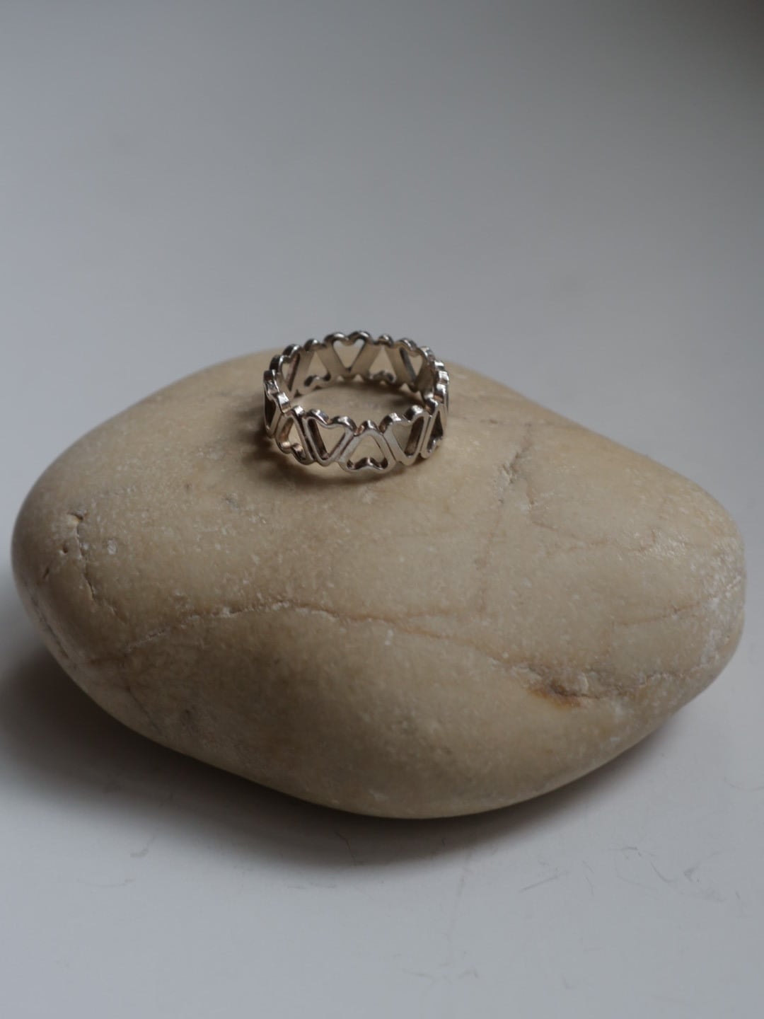 <vintage silver925>heart band ring