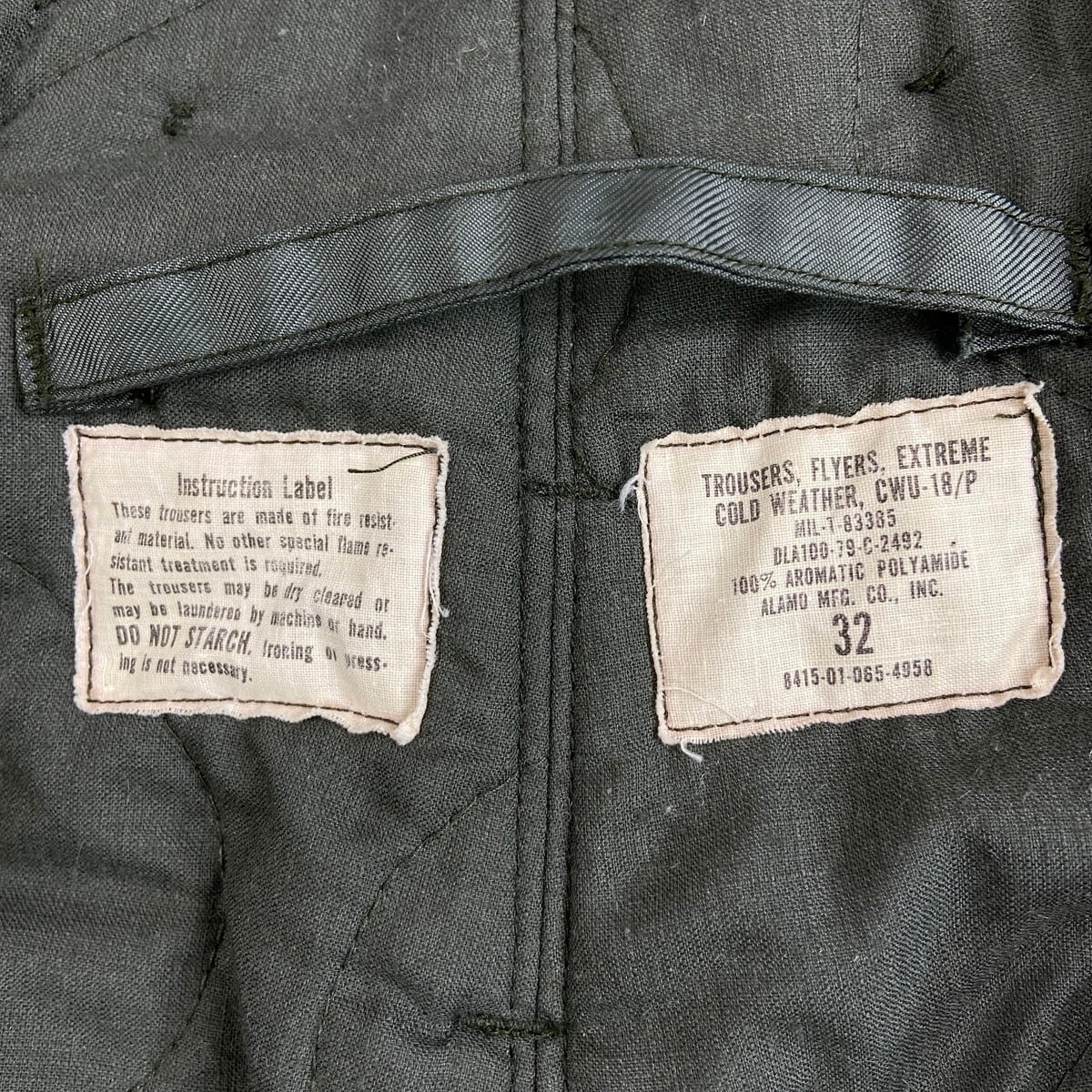79年納品 U.S.AIR FORCE 米軍実品 CWU-18/P フライトパンツ メンズW32