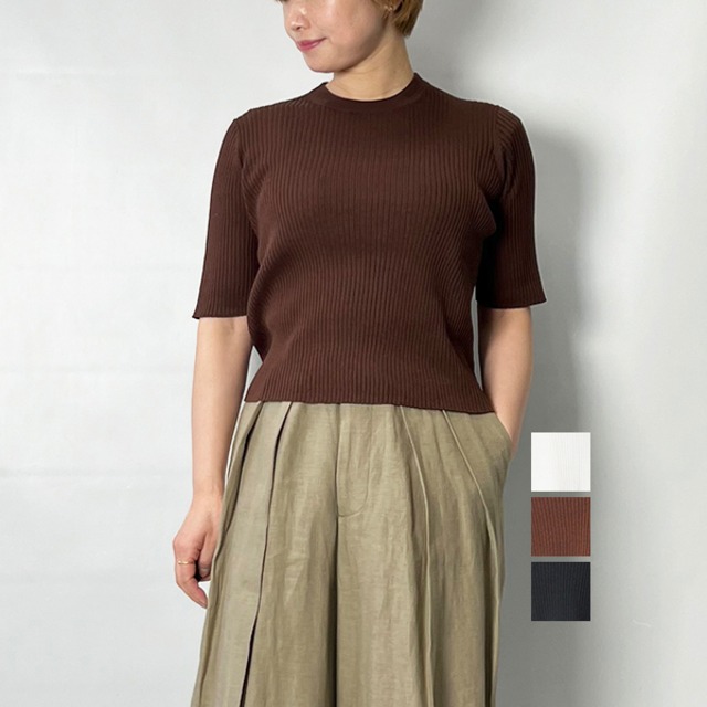 SACRA サクラ MERCERIZED COTTON RIB KNIT 1124232081 2024春夏新作 [送料無料]