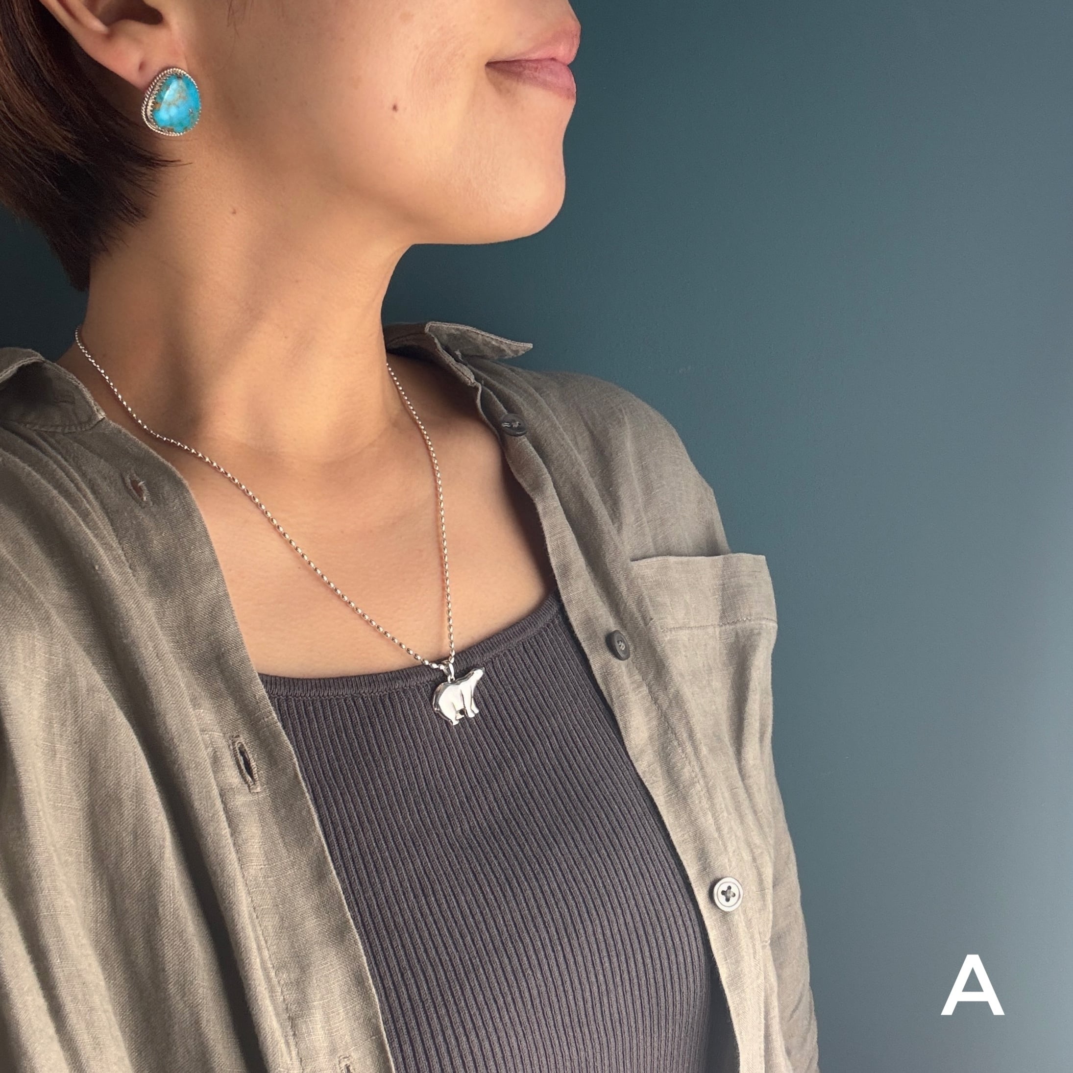 Indian Jewelry 》キングマン ターコイズ スタッドピアス | 【公式通販
