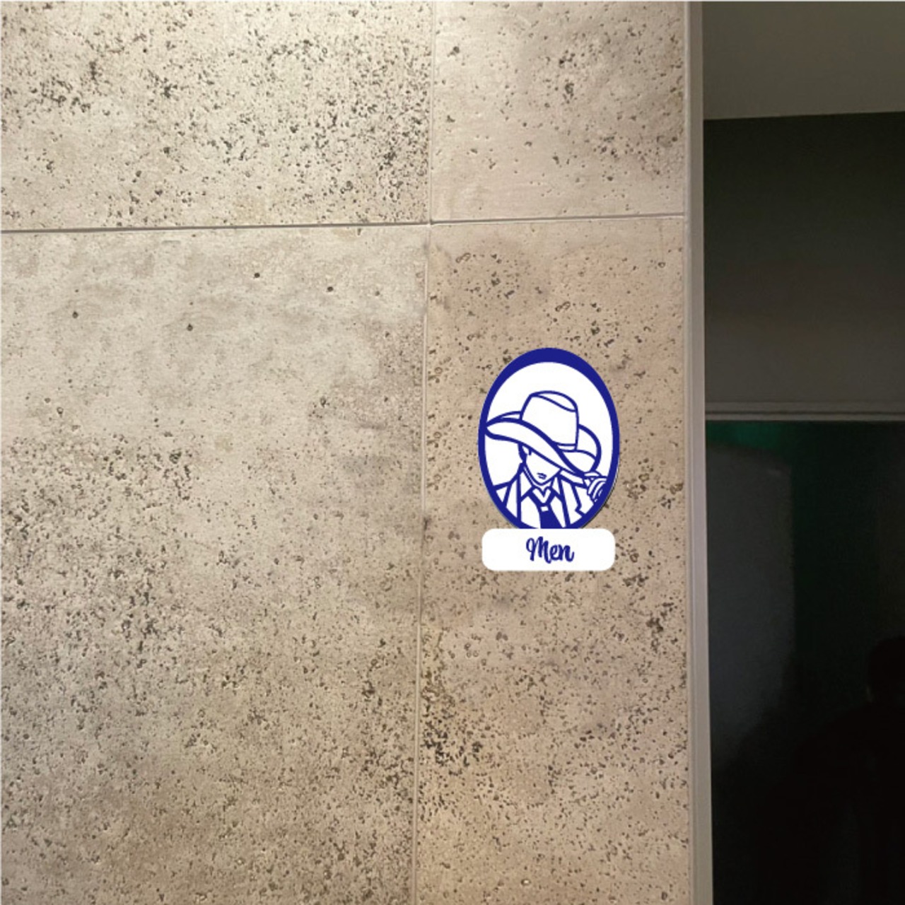 軽量 アクリル 壁付け 看板 （男子壁付け ）kabe-0031 - 3