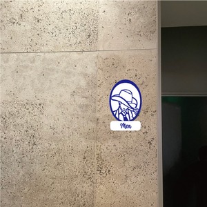 軽量 アクリル 壁付け 看板 （男子壁付け ）kabe-0031