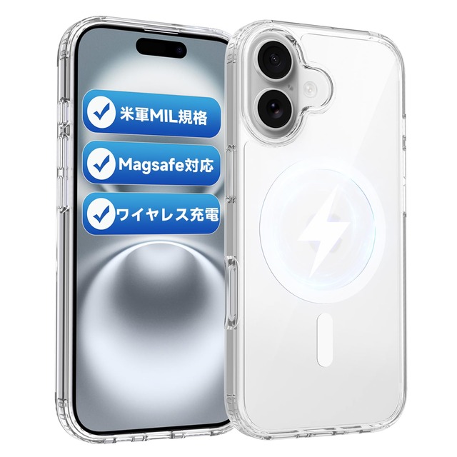 Ydzers iPhone 16 用 クリアケース Magsafe対応 TPU 黄ばみ防止 耐衝撃 YDZERS-IP16CIXIT