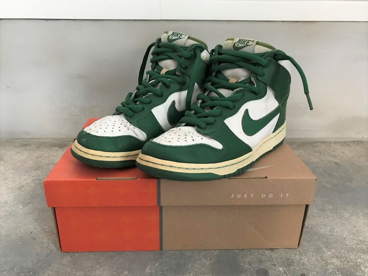 Celtics ダンク 緑 ハイカット 2003 NIKE DUNK HI WHITE CLOVER