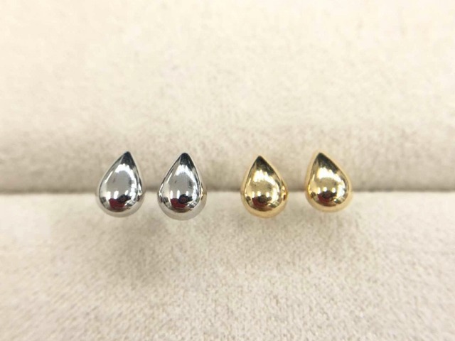K14WG/K18YG 地金 ピアス