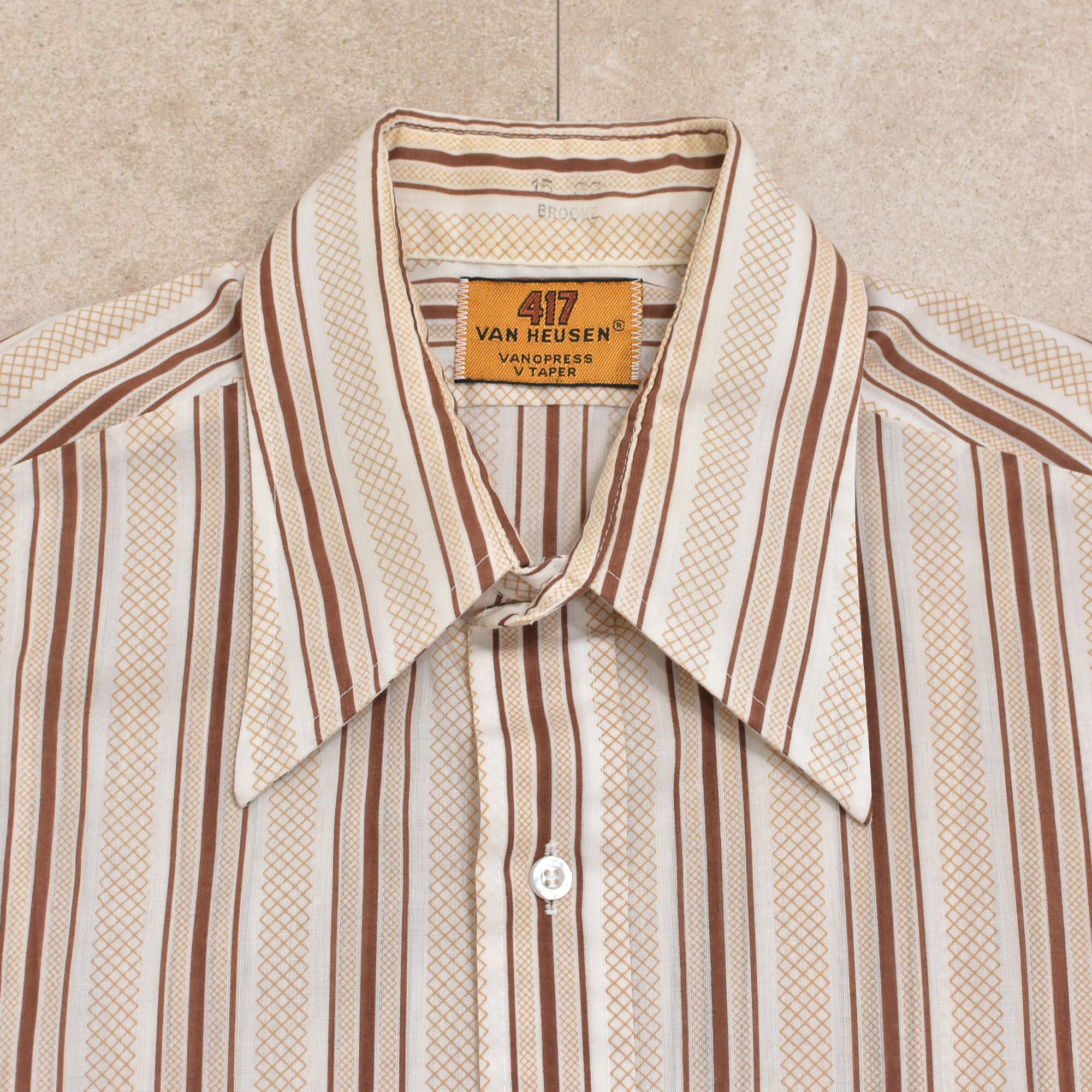 70s 417 VAN HEUSEN stripe shirt | 古着屋 grin days memory 【公式