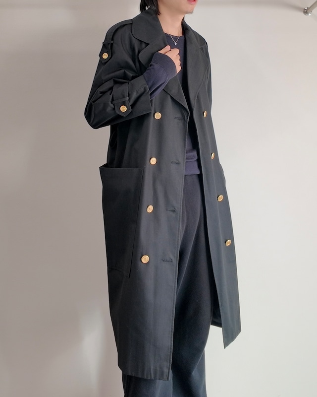 【90s BALENCIAGA】golden button trench coat