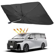 2023年 Rifoda トヨタ ヴェルファイア アルファード 40系 サンシェード傘 フロントガラス用 ALPHARD VELLFIRE 40 2023年6月-現行 専用 360°回転可能 シャフト 折りたたみ式 フロントガラス サンシェード 車種専用 シェード 日よけ UVカット カスタムパーツ インテリア 取付簡単 内装パーツ