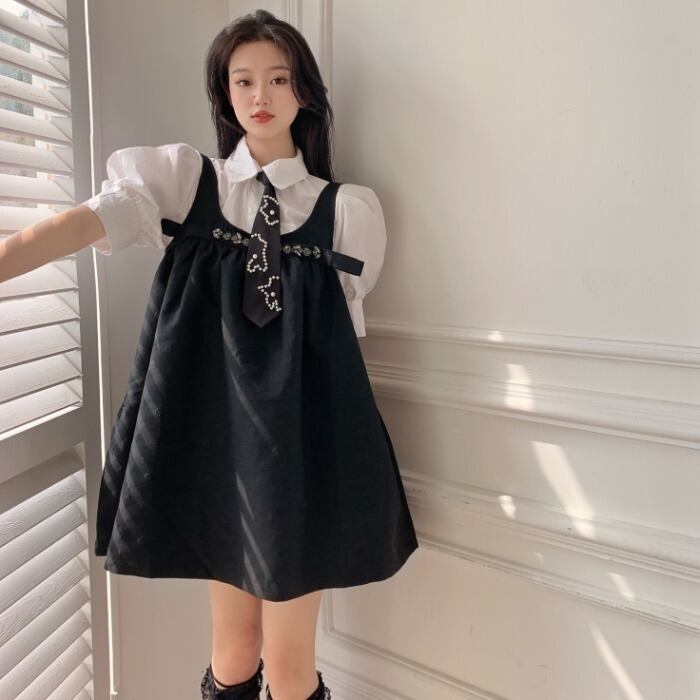 スプリングドレス ルーズスタイルシャツ レディース ロング 春物 ドラファッションホール18618872749