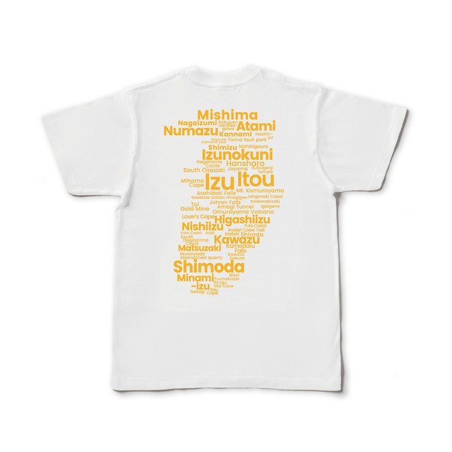 【即日発送】Izu GEO Typography Tee(Gold Yellow)