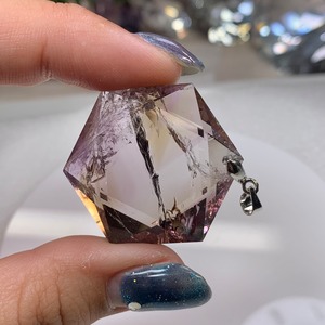 5周年価格☆2.六芒星☆アメトリン ペンダントトップ