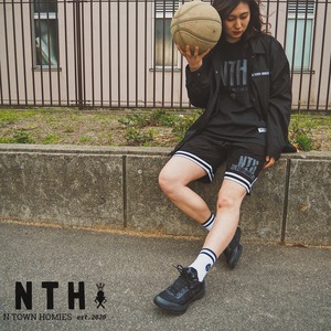 “PRACTICE PANTS(NTH)” color Black×Darkgray