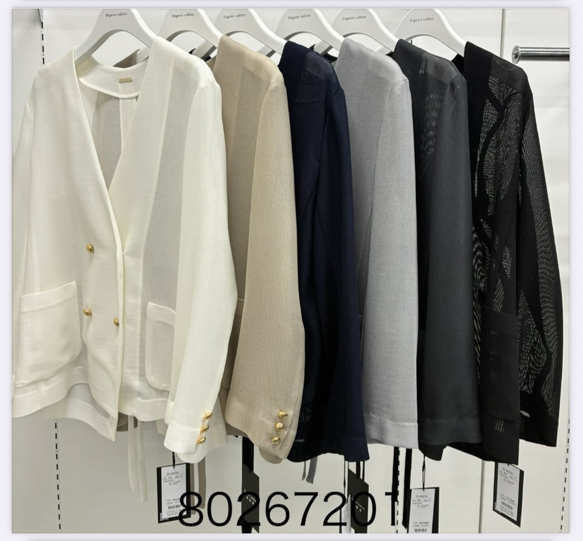 メッシュノーカラーjacket 【Dignité collier ディニテコリエ 26春ご