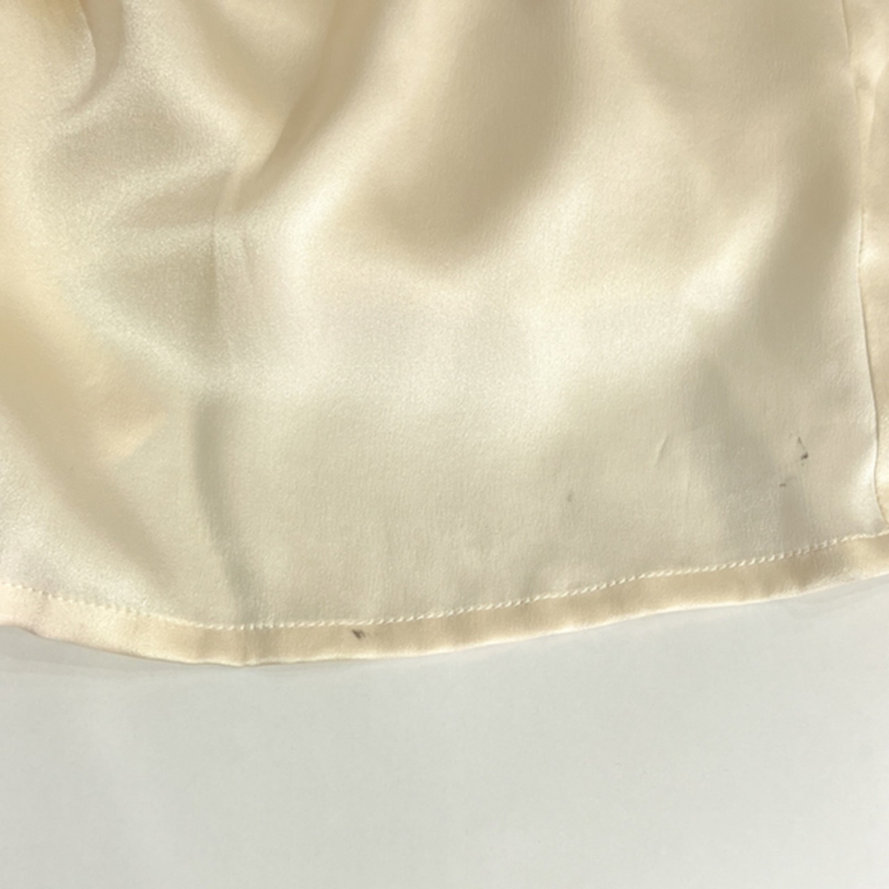 シルク100% 90s ESCADA エスカーダ エンブレム 勲章 長袖 シャツ ブラウス 38/アイボリー系 レディース ドイツ製 ビンテージ