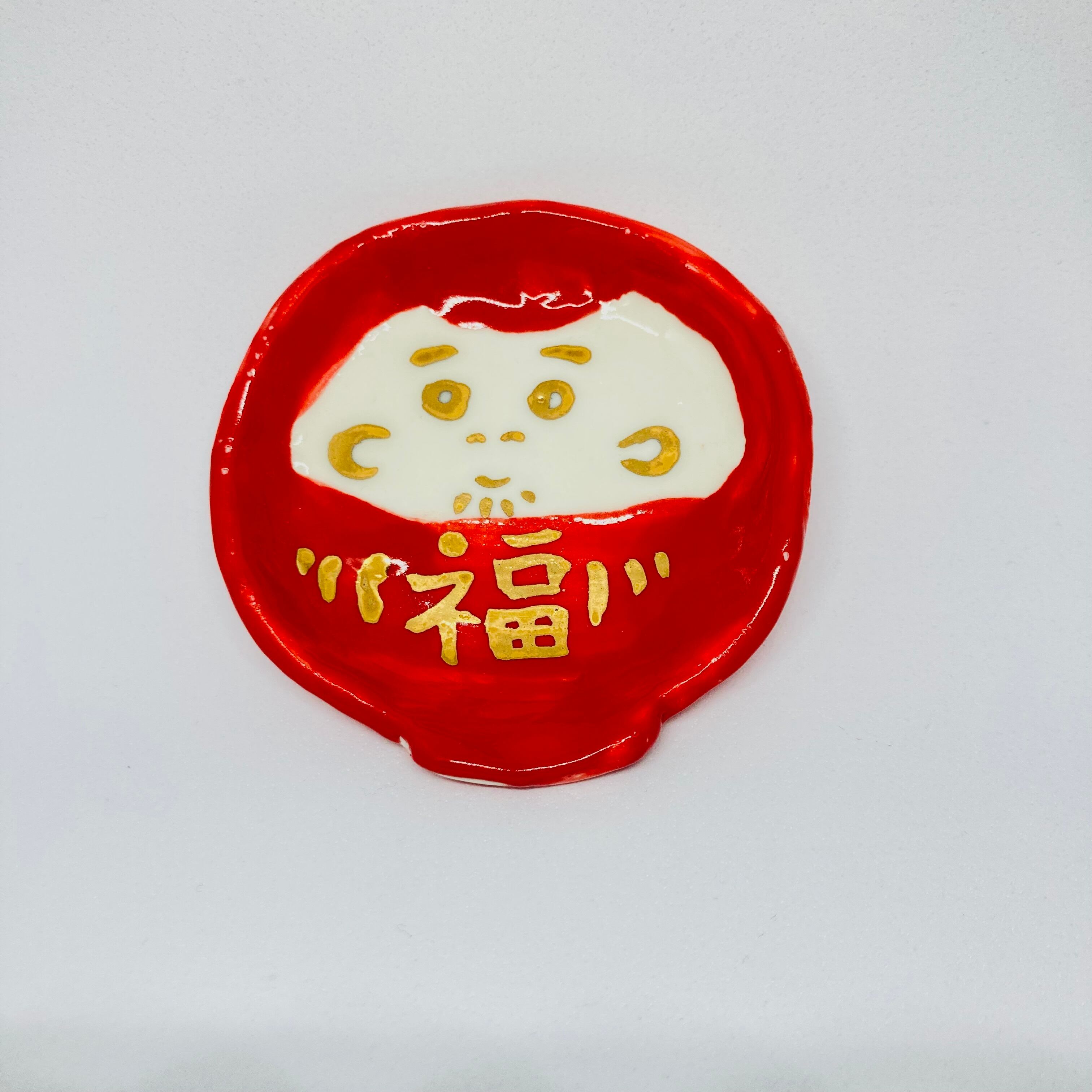 だるまの豆皿(赤) / すずきたまみ / 陶芸作品