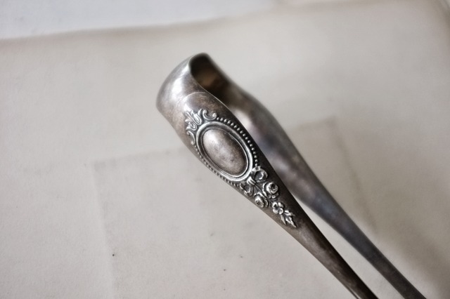 19世紀 France 獅子爪とリボンと薔薇とシュガートング Cailar & Bayard 獣足 シルバープレート