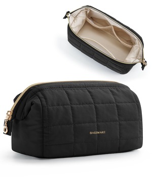 【特価処分】BAGSMART 化粧ポーチ 大容量 メイクポーチ 化粧品収納 トラベル コスメポーチ 持ち運び 多機能 可愛い 化粧ブラシ 大きめ 収納袋 旅行用品メイク収納バッグ 旅行 出張