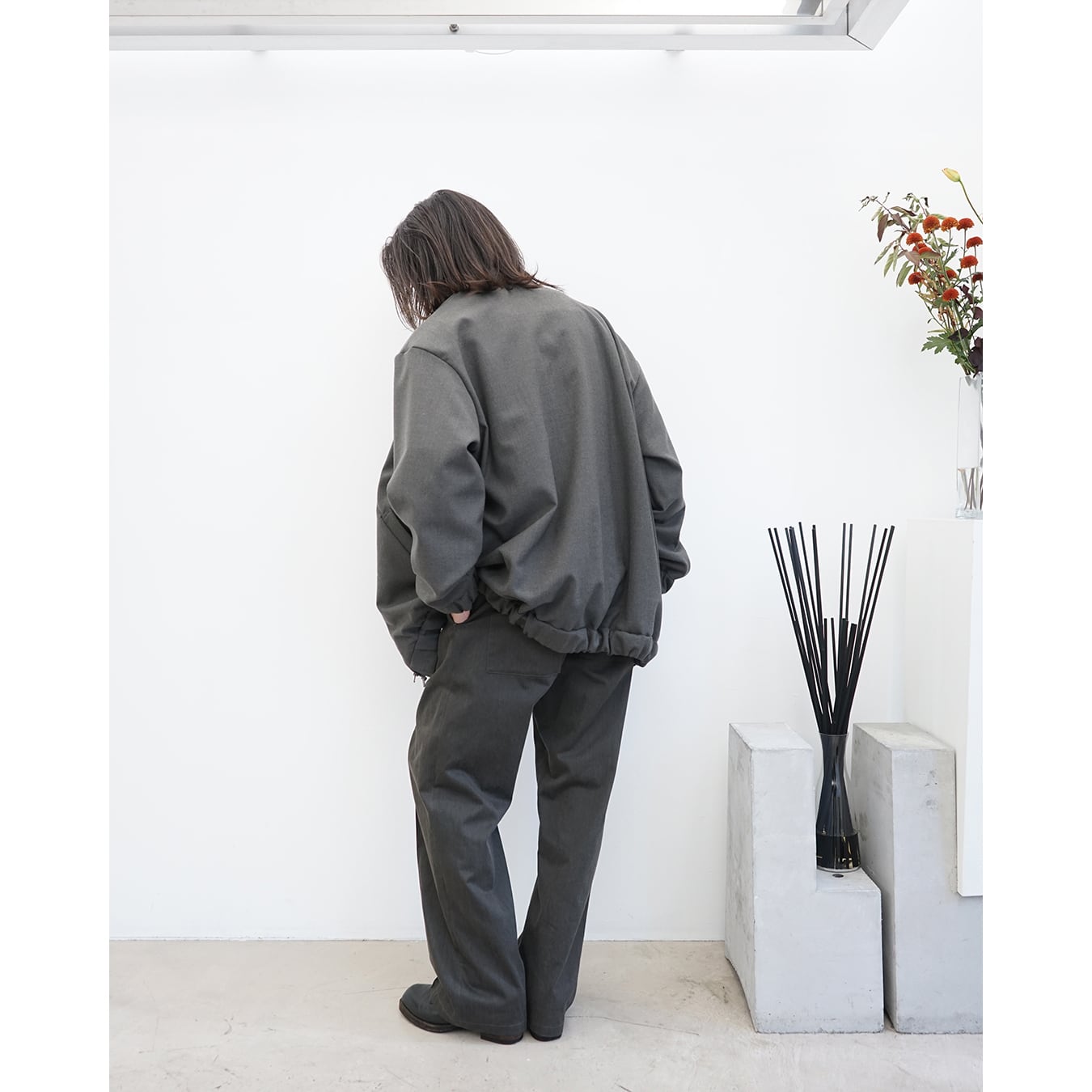 kujaku] (クジャク) J-257 Unlined Oversized Zip Blouson ver. YN