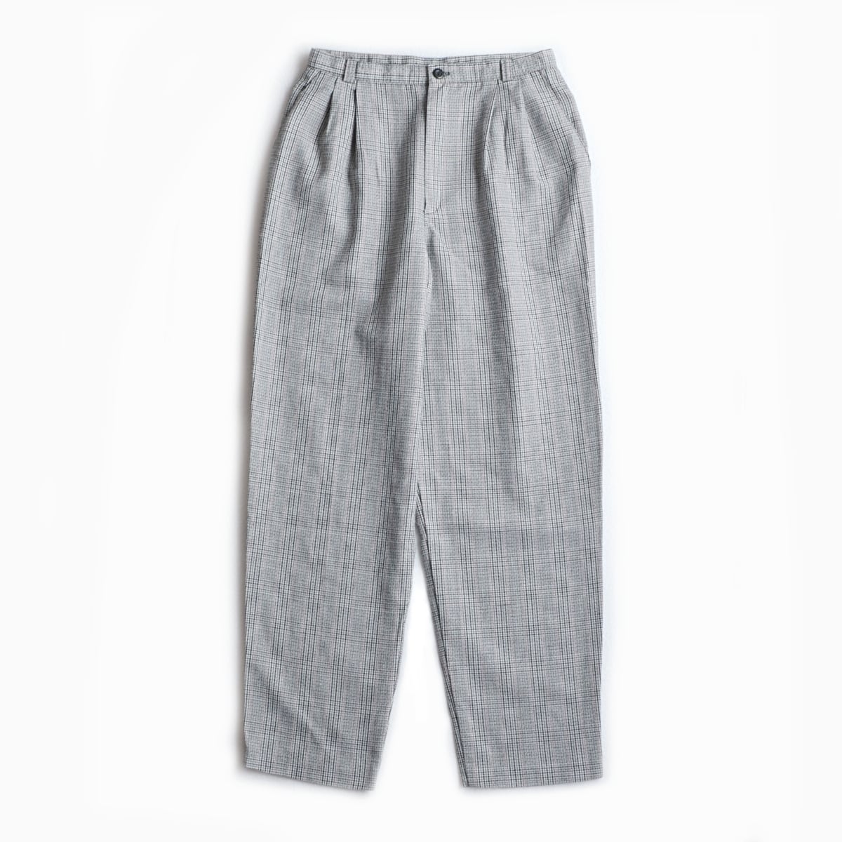 UNKNOWN チェック柄 2タック パンツ 古着 USED