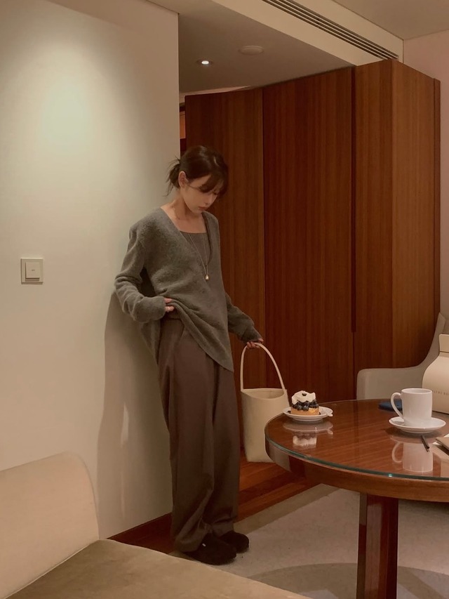 (予約) miel / Match wool slacks 2color