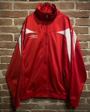 【Caka act3】"UMBRO" Vivid Red Color Loose Track Jacket