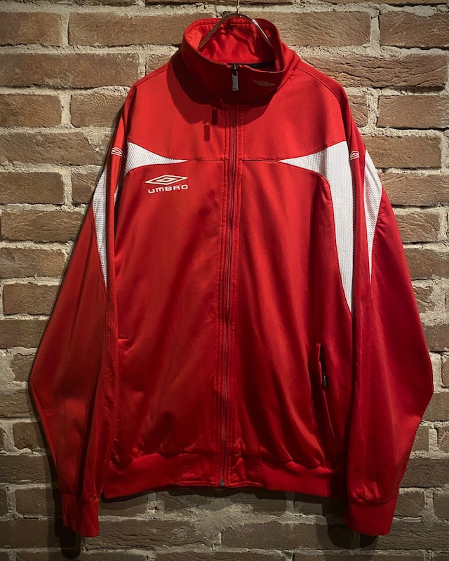 【Caka act3】"UMBRO" Vivid Red Color Loose Track Jacket