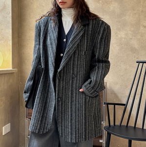 old style striped suit jacket【2025011101】
