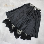 社交ダンス 衣装 スタンダード スカート レッスンウェア 練習着 白 黒 PAPILLON パピヨン ホワイト系 ブラック系 バイカラー シック 社交ダンス スカート Mサイズ 総丈74cm ファスナー仕様 ポリエステル製 ブラックオフホワイト シンプル おしゃれ ダンスウェア 競技用 クラシック ショート丈 フレアスカート パーティー用 フェミニン 上品 レディース