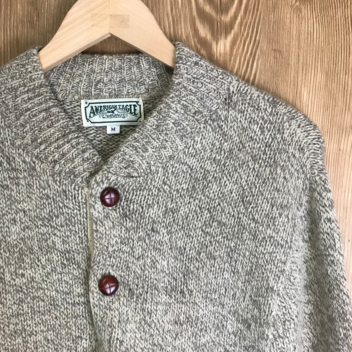 旧タグ 80s VINTAGE AMERICAN EAGLE ウール ニットーセーター サイズ M 