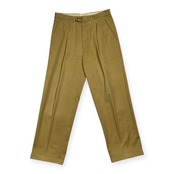 dunhill ダンヒル イタリア製 2タック ツイル コットン スラックス トラウザーズ サイズ 48 /イエローベージュ系/D-TK-621