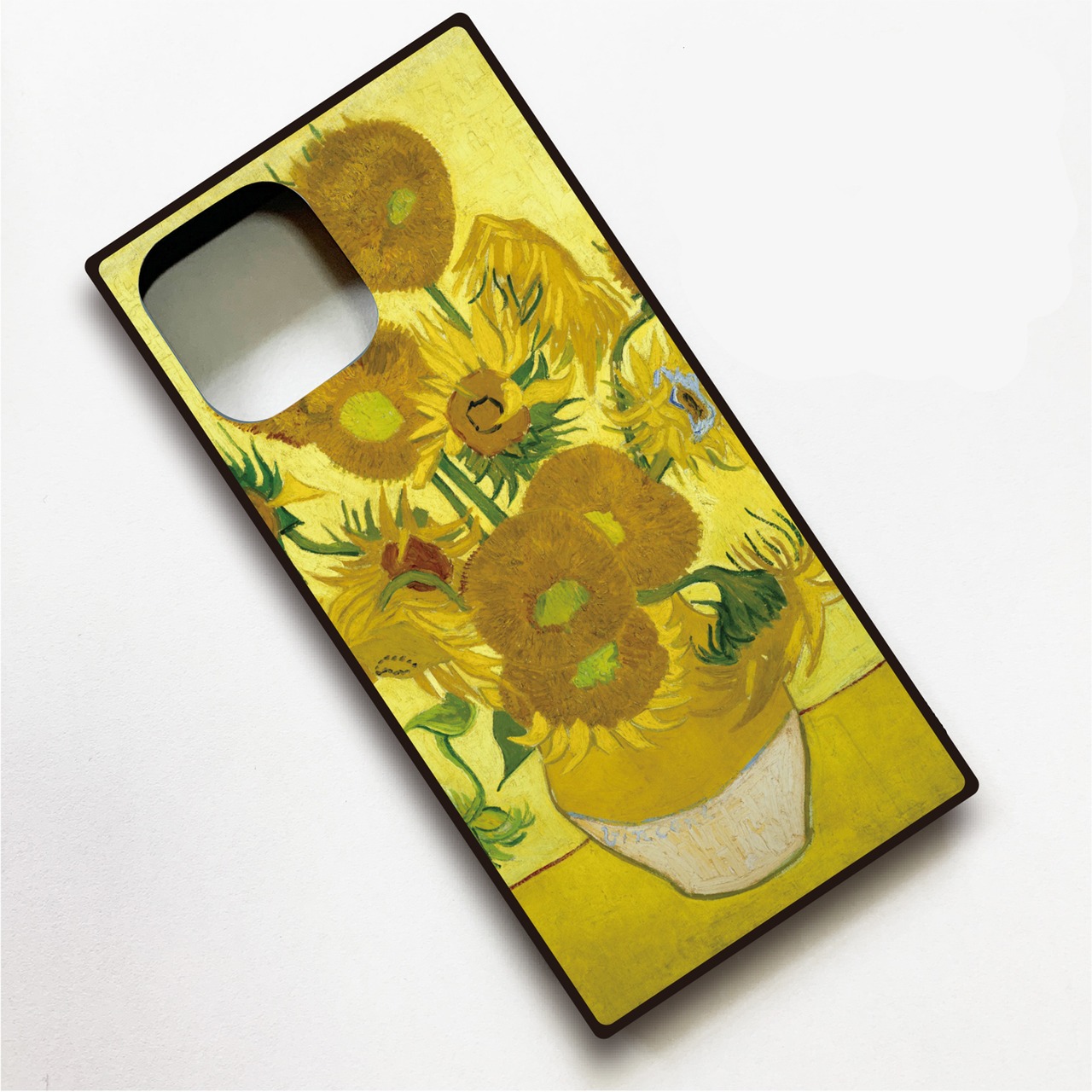 【フィンセント・ファン・ゴッホ】～15本のひまわり～ 絵画スマホケースiPhone用 全機種対応 強化ガラス製