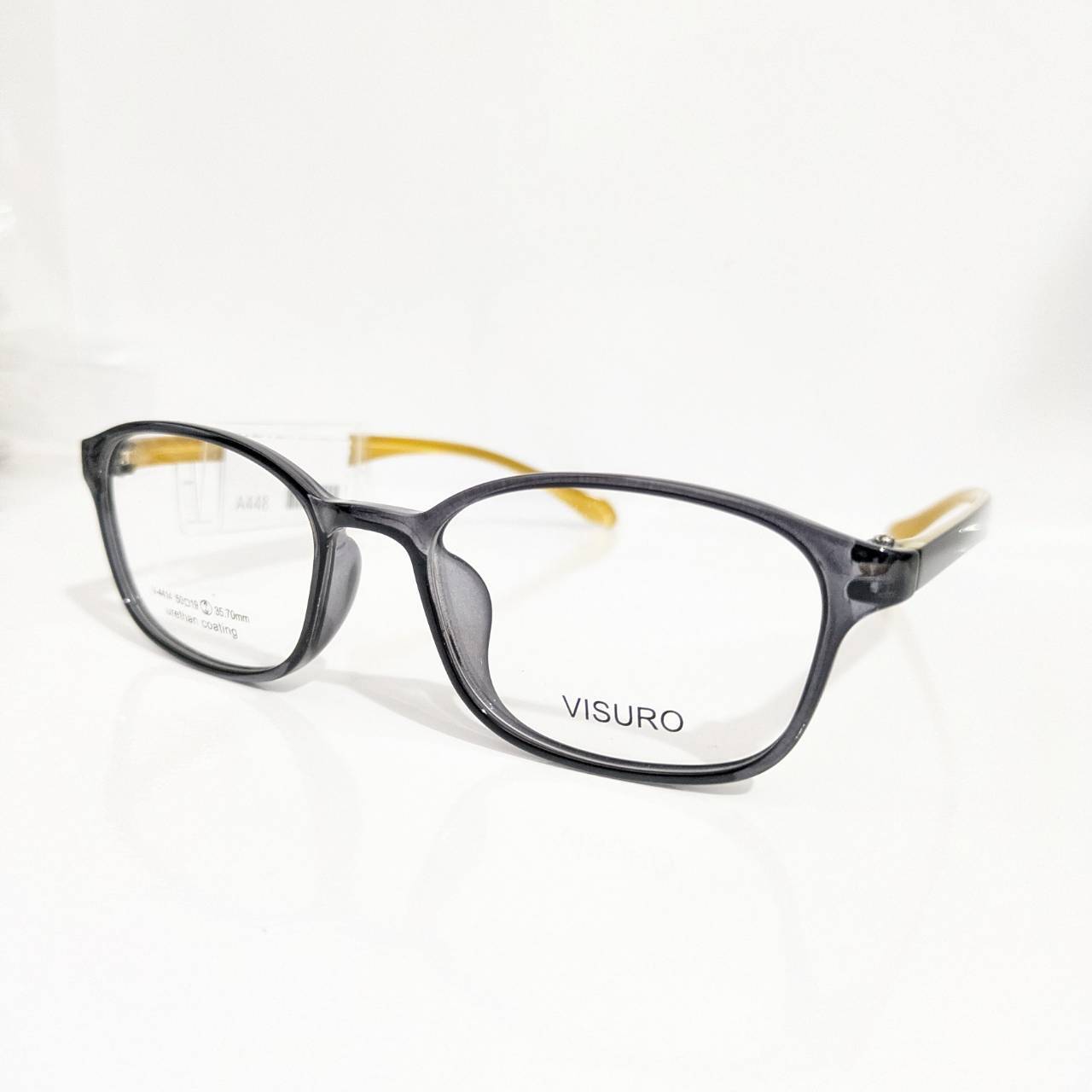 【VISURO】ウエリントンセルフレーム クリアブラック