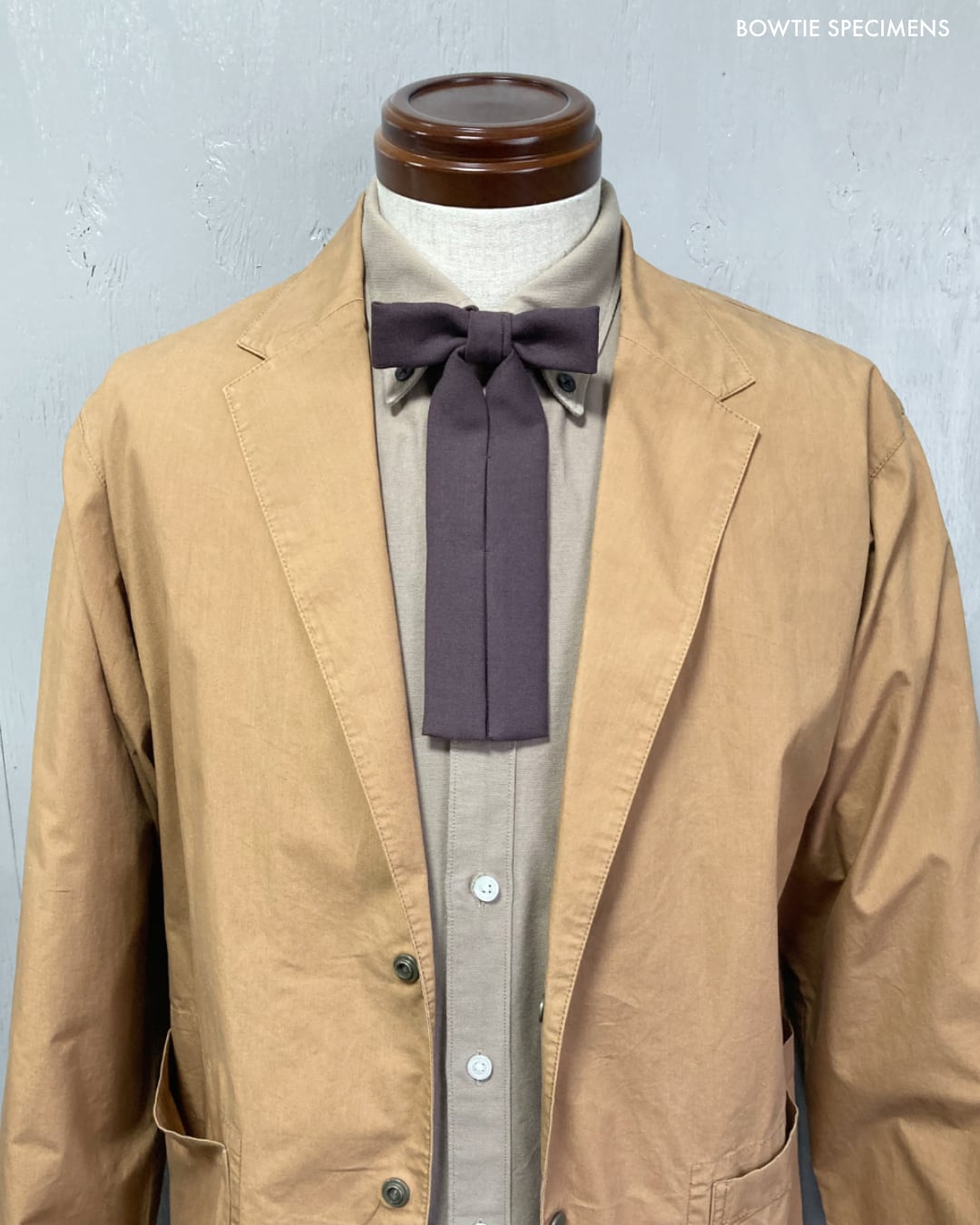 ボウタイ 蝶ネクタイ ウエスタン・スクエアエンド (あずき色