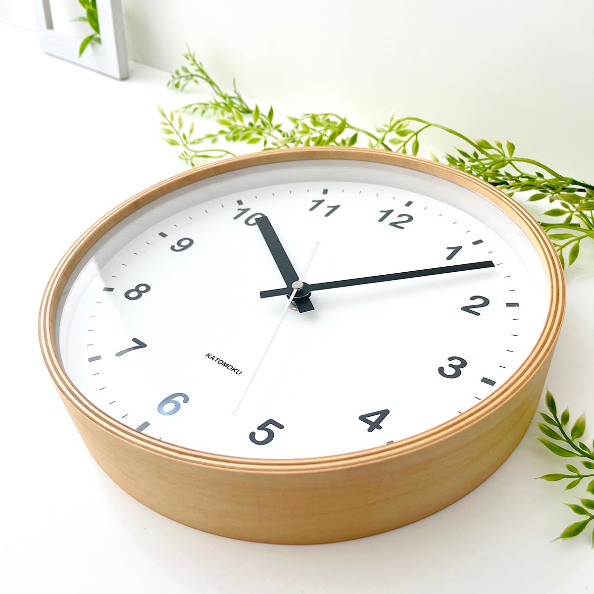 KATOMOKU plywood clock ナチュラル km-33M | 加藤木工株式会社 online