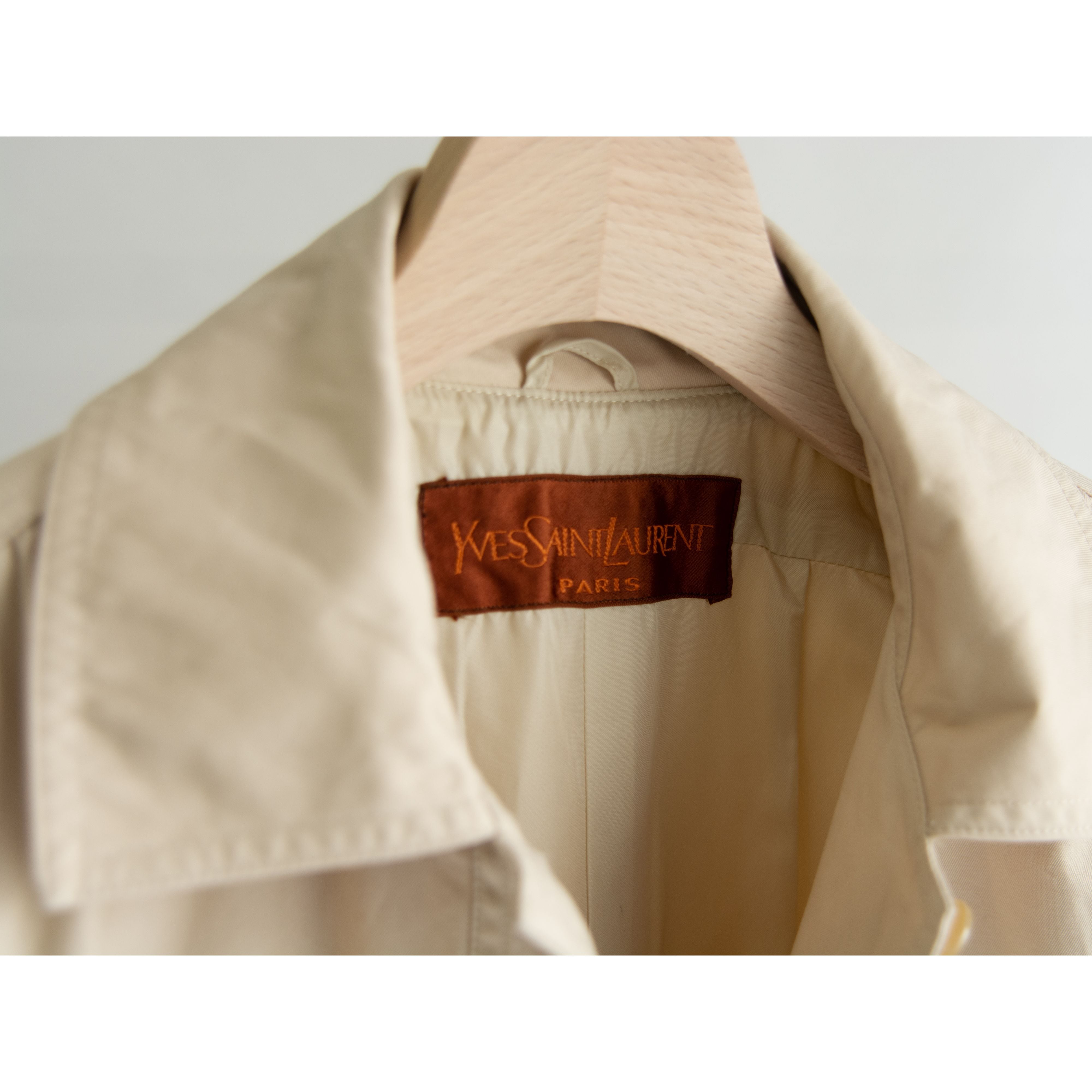 【Yves Saint Laurent】Made in Japan cotton single trench coat(イヴサンローラン コットントレンチコート11a
