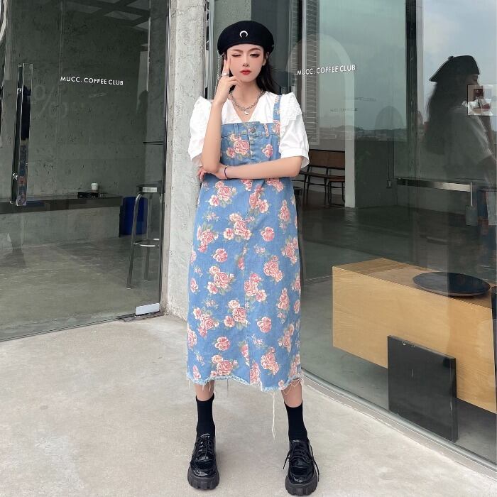 カラーレースシャツ 半袖スリーブトップス ロングドレス ショート ハーフスリーブ ケッペル20175292508