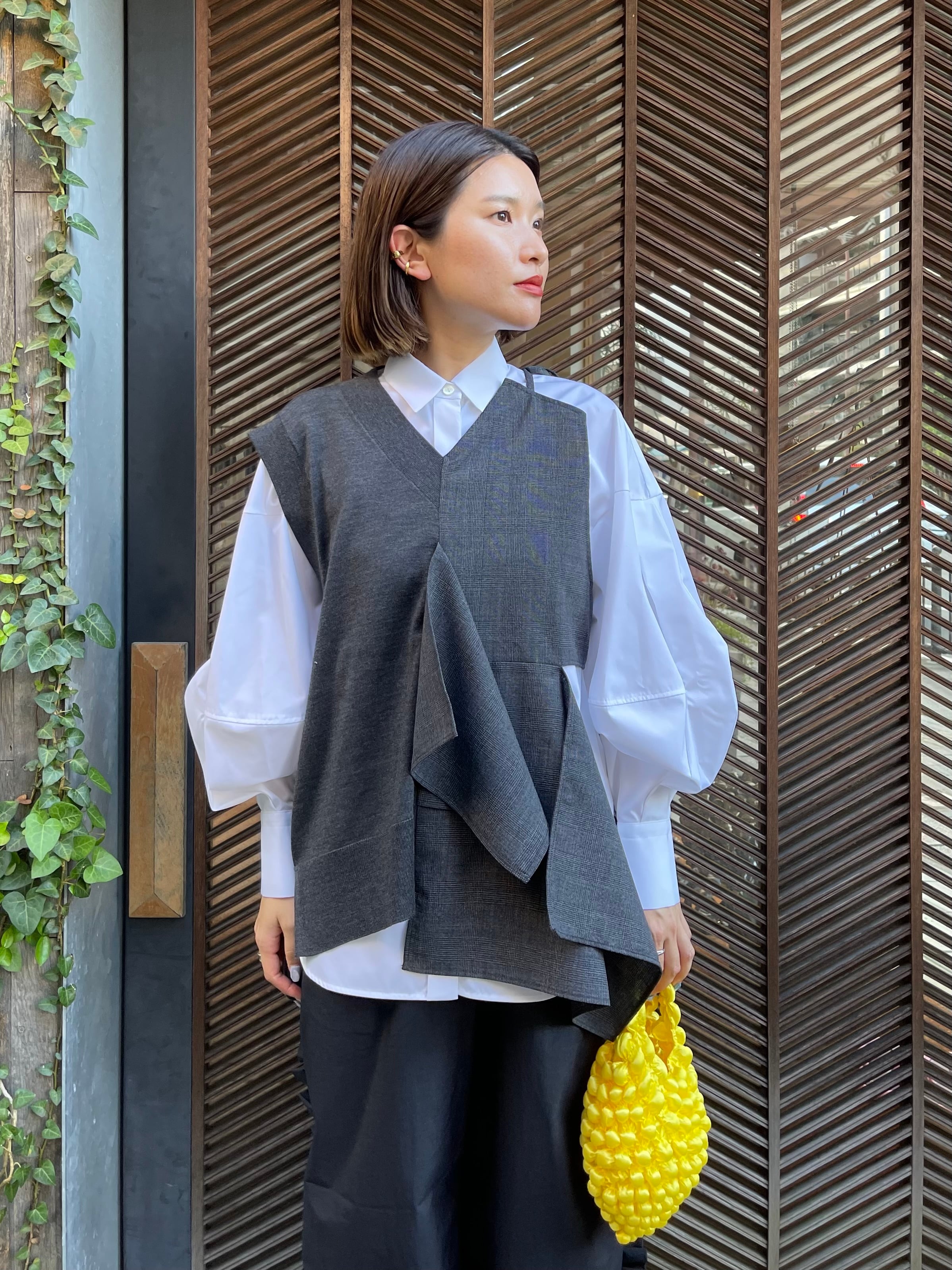 23AW】ENFOLD エンフォルド / WOVEN×KNIT VEST | TRENTオンライン 