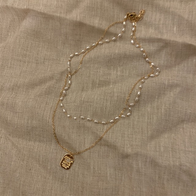 Somedayifレトロパール２層ネックレス 2s