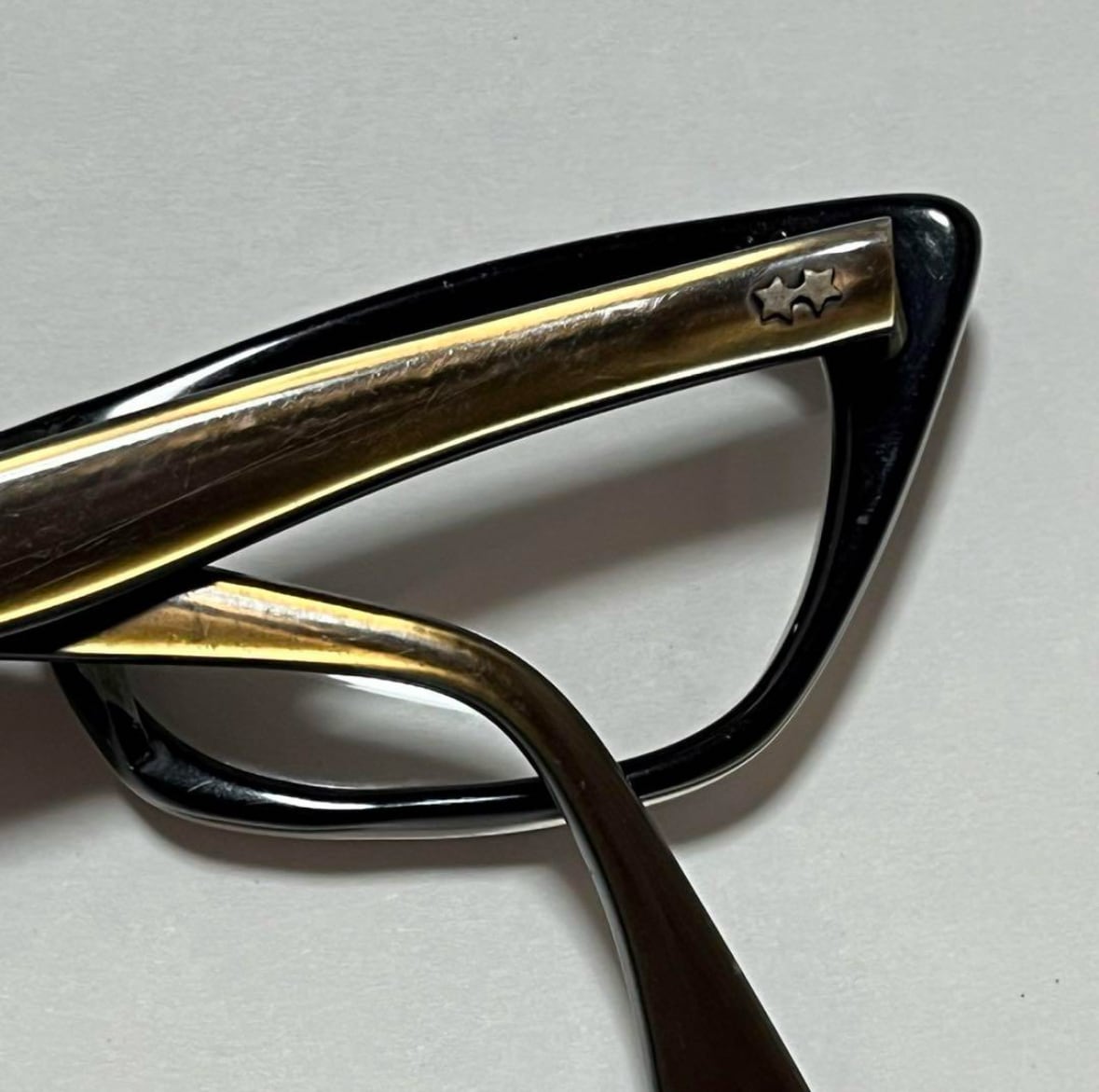MADE IN USA キャッツアイ 44/20 ビンテージ サングラス メガネ MADE IN USA キャッツアイ 44/20 ビンテージ サングラス メガネ