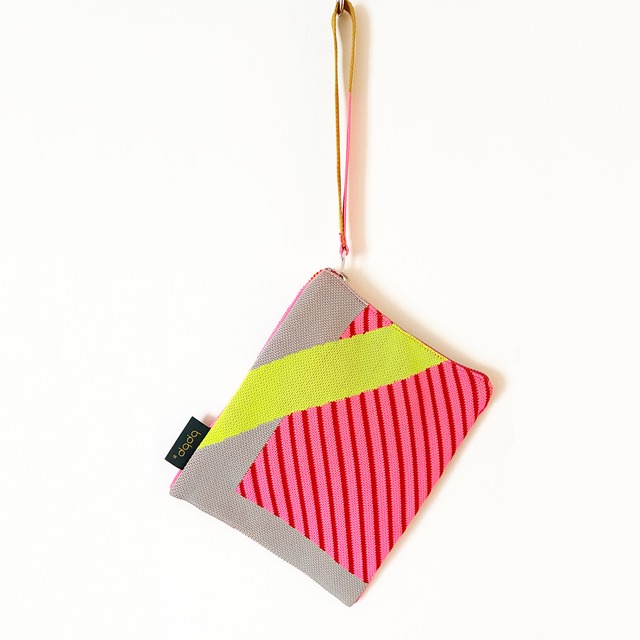 【MASARU SUZUKI】鈴木マサル PIPING HAND STRAP KNIT BAG COLOR ROLL パイピング ハンドストラップ ニットバッグ -カラーロール-