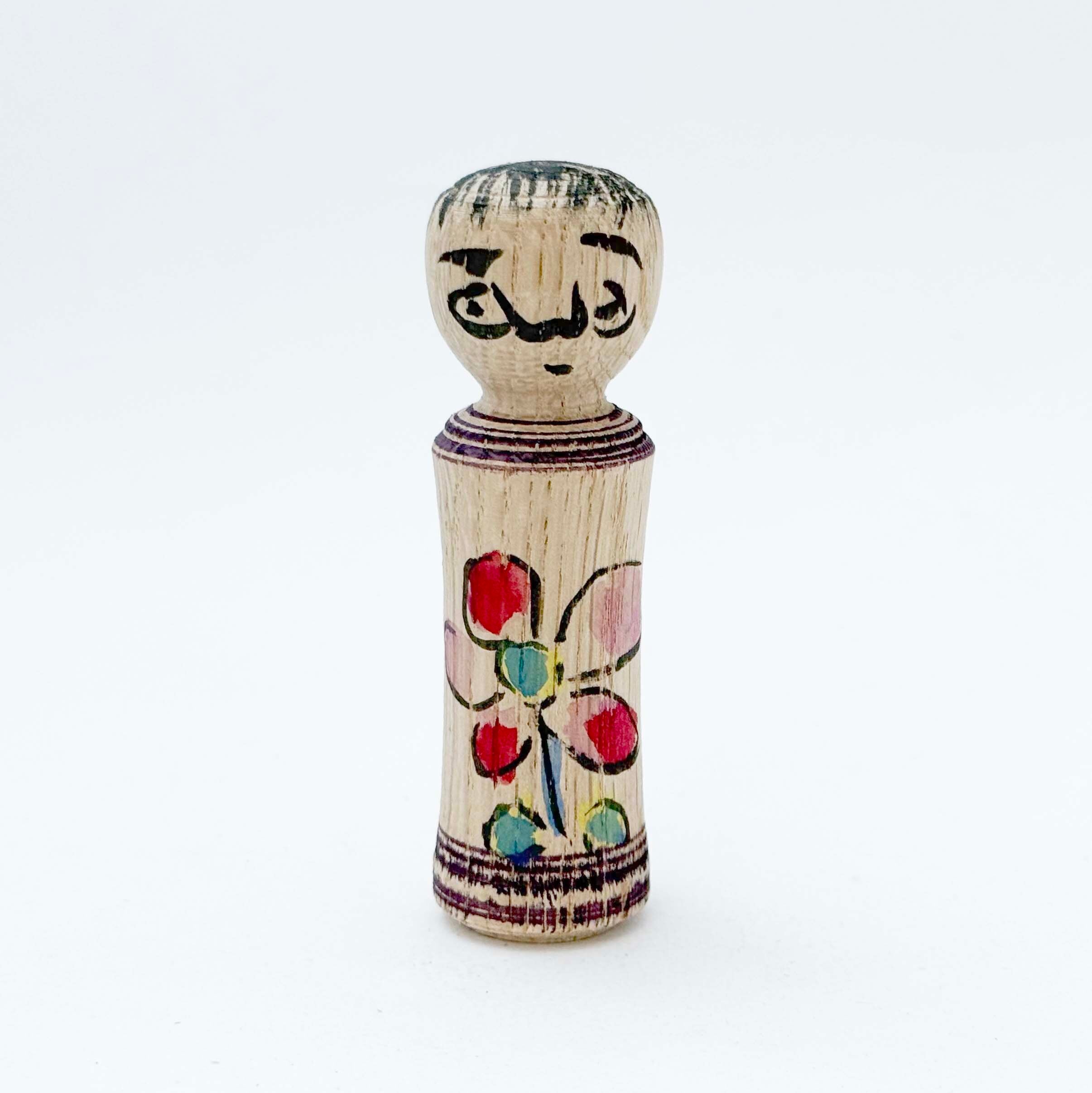 今晃工人こけし（9cmシュウメイギク）