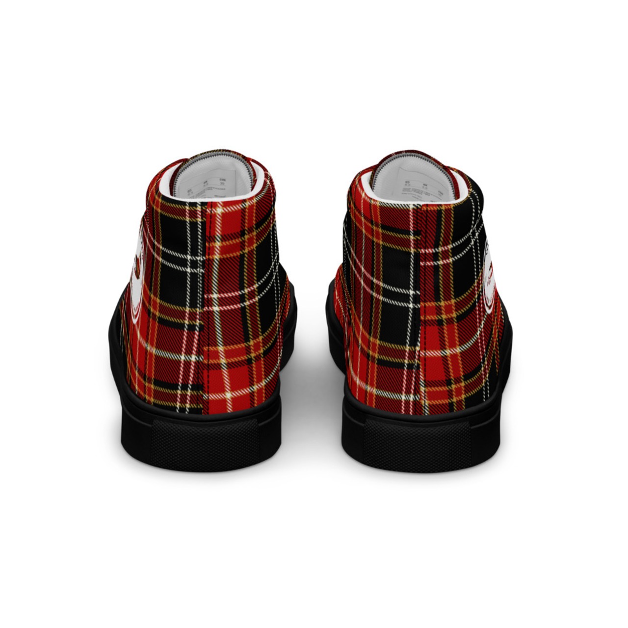 TARTAN WIGGLE High-Top Sneakers -Red- (Men’s)  [S0014]