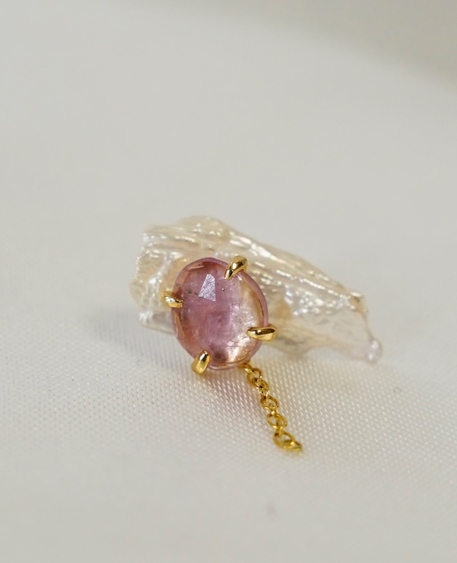 Thalatta pierced（Pink Tourmaline)