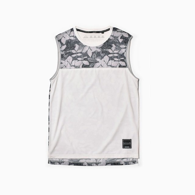 MMA(マウンテンマーシャルアーツ)MMA Aloha Mesh Panel Sleeve-less -White ユニセックス スリーブレスTシャツ MMA(マウンテンマーシャルアーツ)MMA Aloha Mesh Panel Sleeve-less -White ユニセックス スリーブレスTシャツ