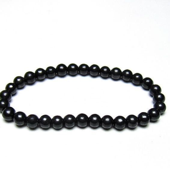 シュンガイト ブレスレット 6mm 一点物 メール便可 111-49628